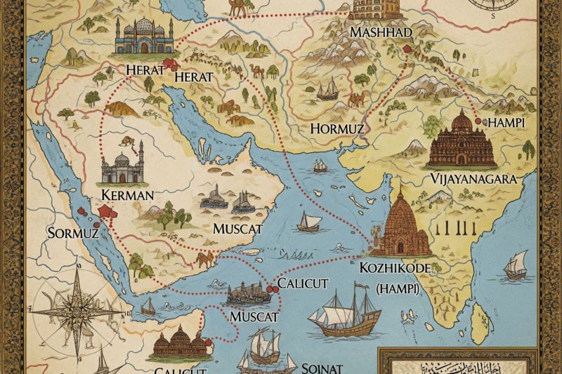 Who was the traveler Abdul Razzaq?
